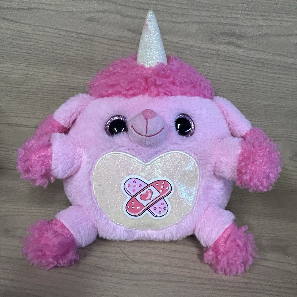 Zuru Rainbocorns Puppycorn Pink Poodle With Bandaids On heart 11"